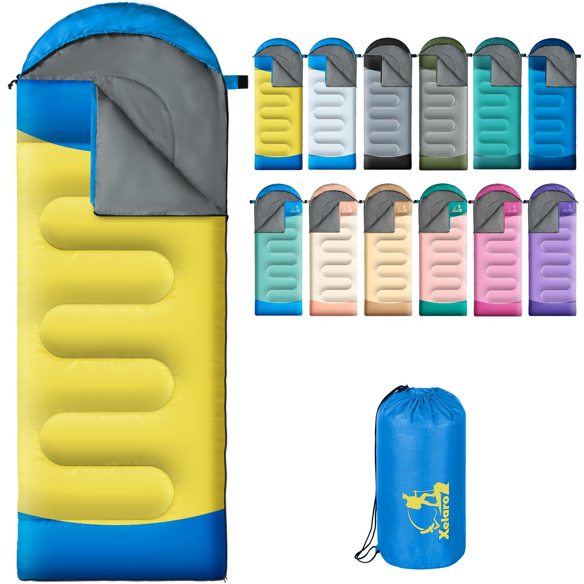 Sleeping Bags for Adults Kids - 3 Season Cold&Warm Weather Waterproof Camping Sleeping Bag - Lightweight Sleeping Bags for Camping Hiking Outdoor Travel