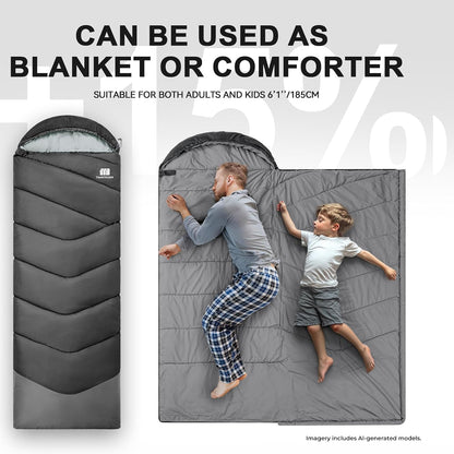 Sleeping Bags for Adults Kids 4 Season Camping Sleeping Bag Gear