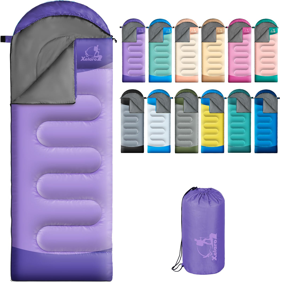 Sleeping Bags for Adults Kids - 3 Season Cold&Warm Weather Waterproof Camping Sleeping Bag - Lightweight Sleeping Bags for Camping Hiking Outdoor Travel