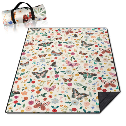 Mushroom Picnic Blankets Waterproof Foldable,60’‘x80'' Portable Dual Layers Outdoor Travel Camping Backpacking Hiking Beach Blanket Mat for Grass Padded Lawn Park Beach,Picnic Accessories