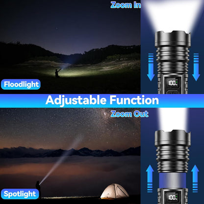Rechargeable Flashlights High Lumens 99000 2 Pack, Super Bright Flash Light