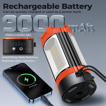 Rechargeable 12000mAh Camping Light with Adjustable Stand