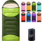 Lightweight Sleeping Bag for Adults, 3-Season Waterproof Backpacking Sleeping Bags with Compression Sack, Comfort Temp 50–68°F, Portable Camping Essential Gear for Travel, Hiking, Outdoor, Indoor