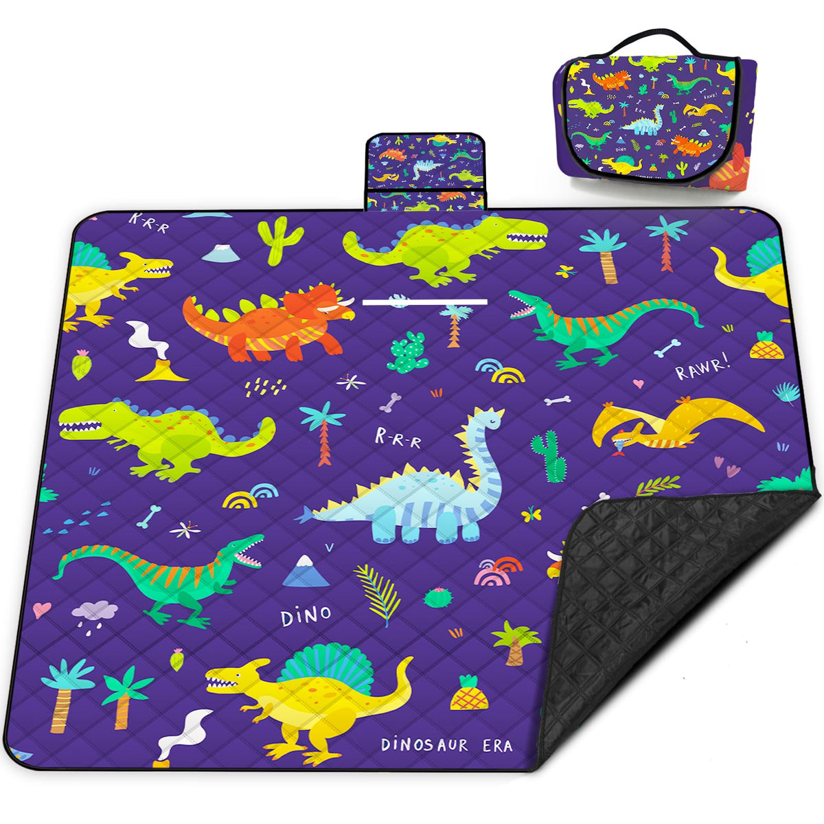 Extra Large Picnic Blanket Waterproof,80"x 80"Foldable Machine Washable Beach Blankets,Outdoor Blanket for 6-8 Adults,Picnic Mat Suitable for Indoor Crawling,Park Beach,Camping,Hiking,Travel( Blue)