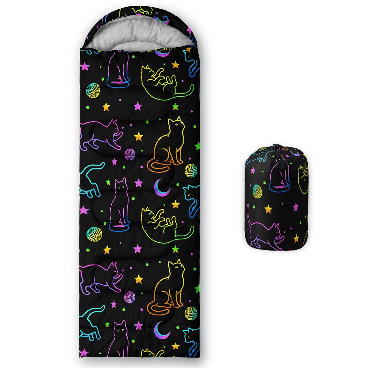 Axolotl Unicorn Sleeping Bag for Kids Boys Girls–Lightweight Warm Cold Weather Sleeping Bags,Waterproof Portable Sleeping Bag with Compression Sack for Camping Backpacking Outdoor Indoor