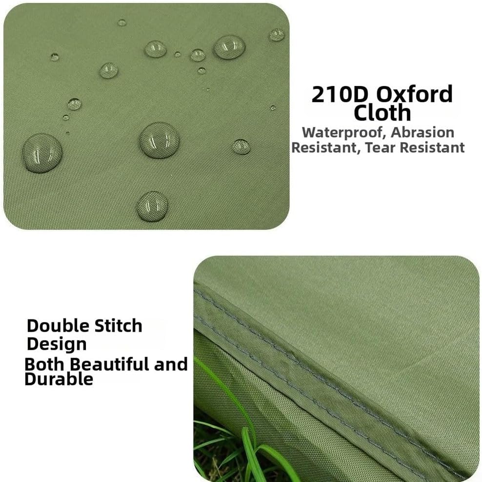 Outdoor Camping Mat Waterproof Ground Cover 210D Oxford Cloth Portable Beach Picnic Pad Moisture Proof Floor Sheet for Tent Hiking Travel Green 210x120cm