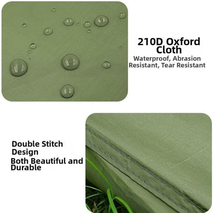 Outdoor Camping Mat Waterproof Ground Cover 210D Oxford Cloth Portable Beach Picnic Pad Moisture Proof Floor Sheet for Tent Hiking Travel Green 210x120cm