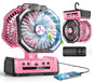 Portable Fan Rechargeable, 20000mAh Cordless Battery Powered Fan with LED Lantern Battery Operated for Travel Bedroom Home Camping Tent Office Beach Desk Fishing Table
