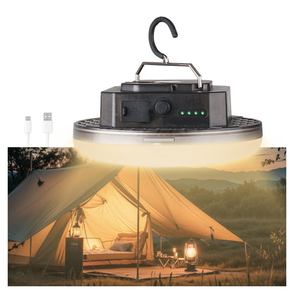 Transparent 5000LM 3 Color Light & Stepless Dimming 40W Camping Tent Light