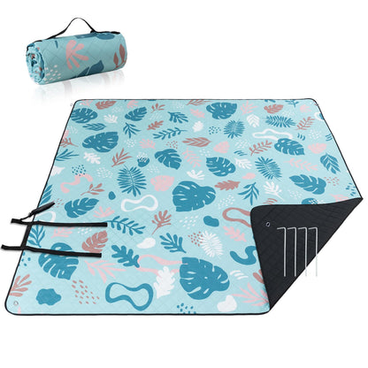 PY SUPER MODE Picnic Blankets Extra Large, Waterproof Foldable Outdoor Beach Blanket Oversized 83x79” Sandproof, 3-Layer Picnic Mat for Camping, Hiking, Travel, Park, Concerts(Orange Boho)