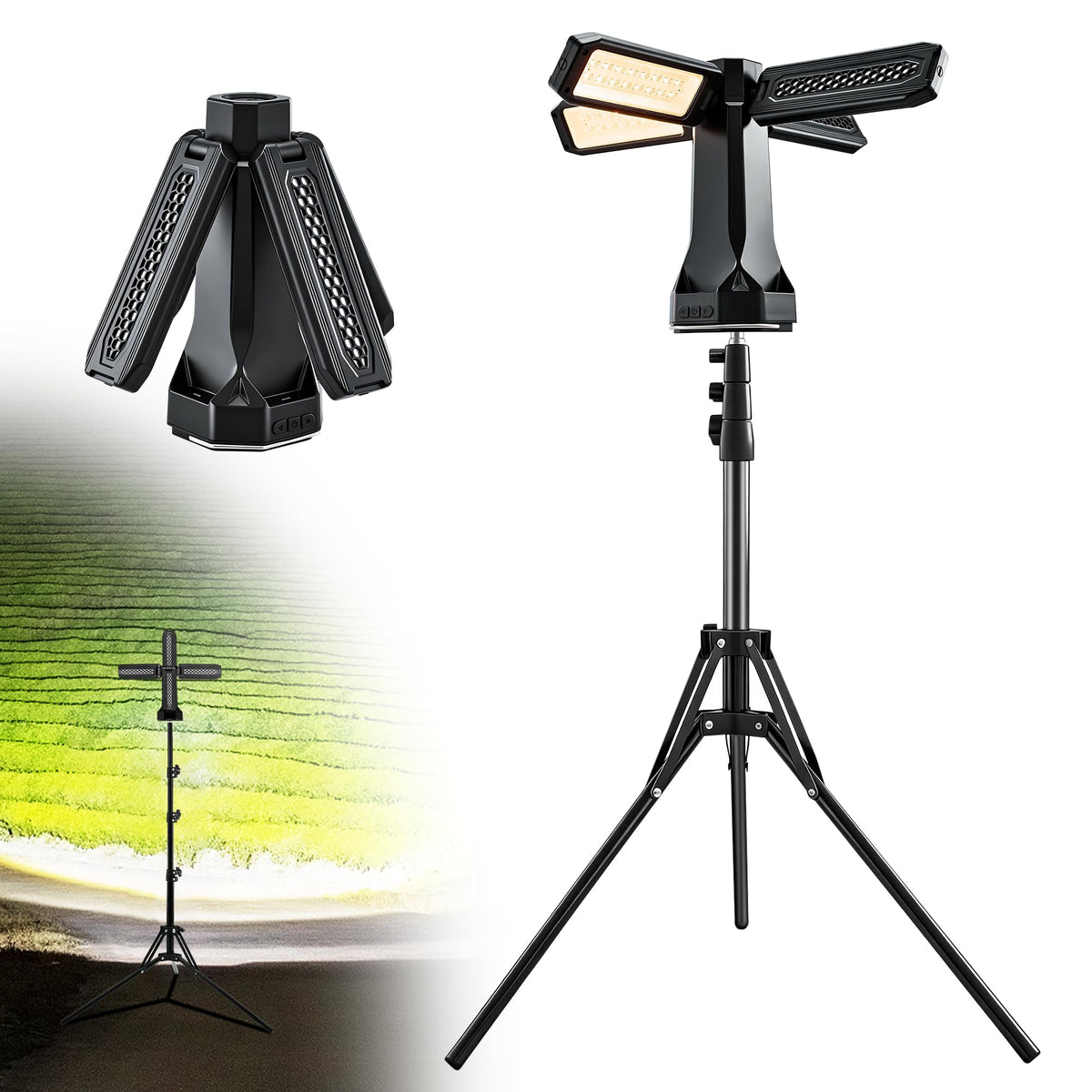 SakerNeo 20000mAh Rechargeable Camping Light with Stand,Portable Work Light