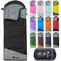 PTEROMY Sleeping Bags for Adults, Lightweight and Machine Washable, Water Resistant Backpacking Camping Sleeping Bag for Warm Cold Weather, Camping Essentials for Hiking Travel