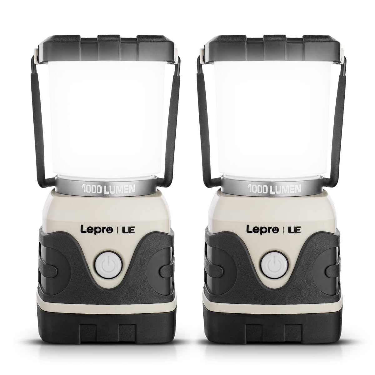 Lepro 1000LM Battery Powered LED Camping Lantern with 4 Light Modes, White