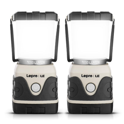 Lepro 1000LM Battery Powered LED Camping Lantern with 4 Light Modes, White