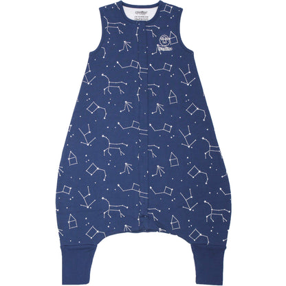 Woolino 4 Season Baby Sleep Bag with Feet Holes, Australian Merino Wool and Organic Cotton, Toddler Sleeping Bag, 18-36mo, Navy Blue