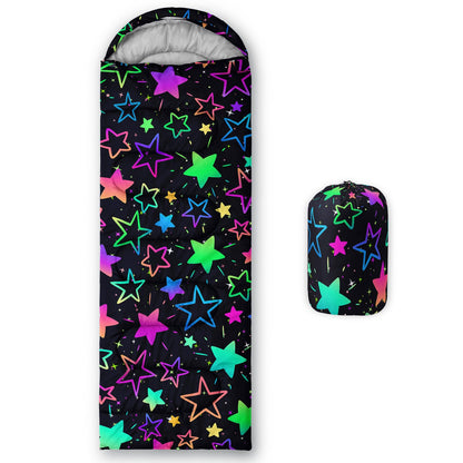 QOOMO Axolotl Cute Camping Sleeping Bags,3 Season Warm & Cool Weather,Lightweight,Waterproof Sleeping Bags for Adults & Kids,Traveling,and Outdoors