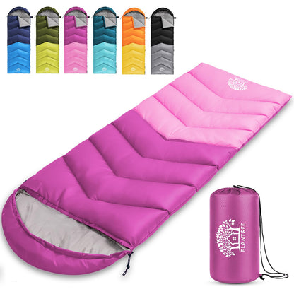 Sleeping Bags for Adults & Kids, Warm & Cool Weather, Lightweight Waterproof with Compression Bag, 3-4 Season for Camping, Hiking, Indoor & Outdoor Activities