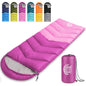 Sleeping Bags for Adults & Kids, Warm & Cool Weather, Lightweight Waterproof with Compression Bag, 3-4 Season for Camping, Hiking, Indoor & Outdoor Activities