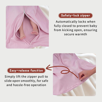 Baby Sleep Sack 6-12 Months, 100% Cotton Wearable Blanket, 0.5 Tog, 3 Pack