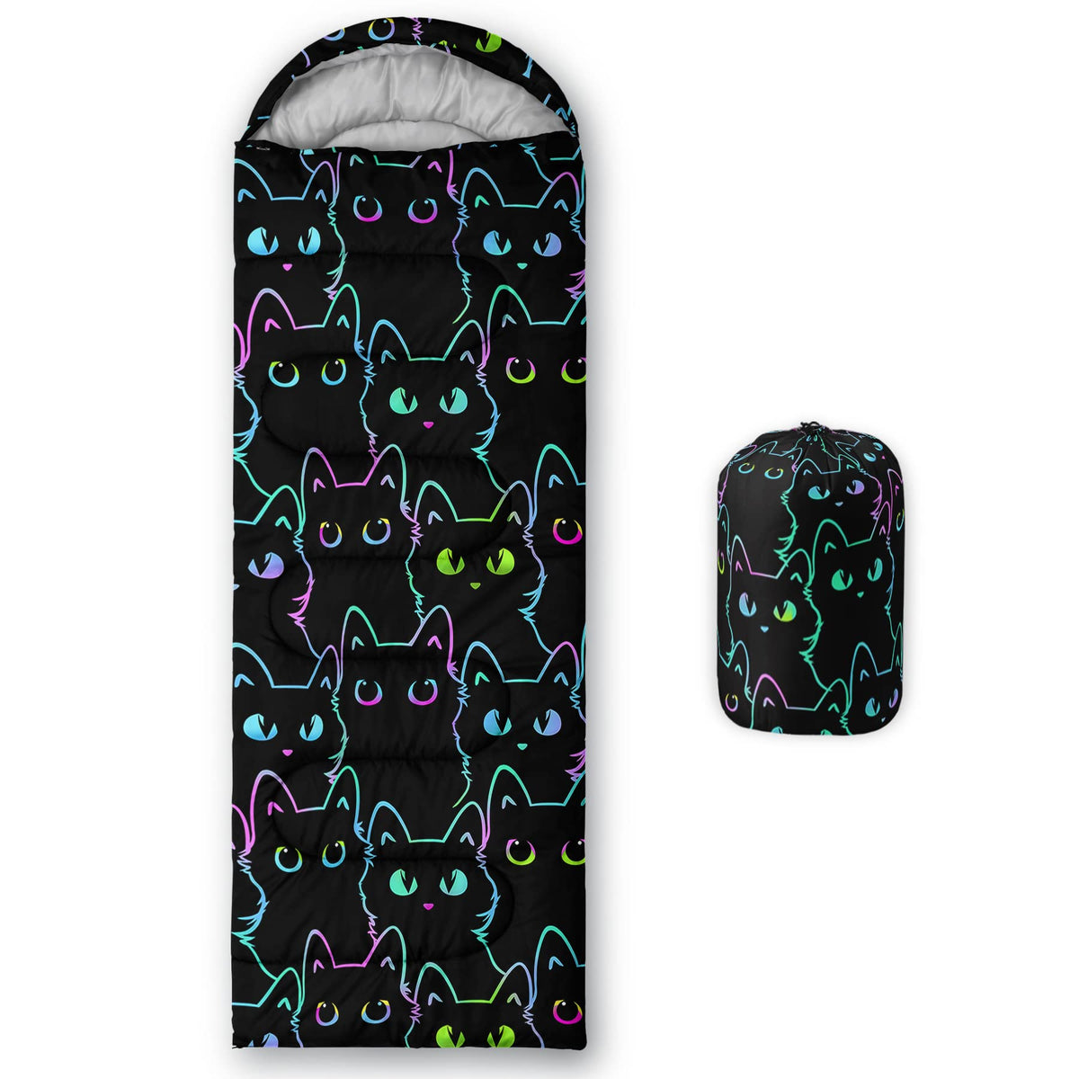 QOOMO Axolotl Cute Camping Sleeping Bags,3 Season Warm & Cool Weather,Lightweight,Waterproof Sleeping Bags for Adults & Kids,Traveling,and Outdoors