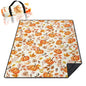 Mushroom Picnic Blankets Waterproof Foldable,60’‘x80'' Portable Dual Layers Outdoor Travel Camping Backpacking Hiking Beach Blanket Mat for Grass Padded Lawn Park Beach,Picnic Accessories