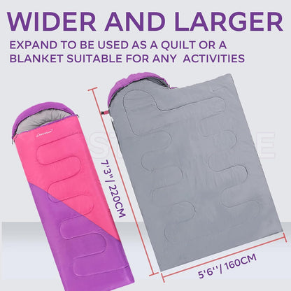Clostnature Lightweight Camping Sleeping Bag for Adults and Kids(3/4.2Lb)
