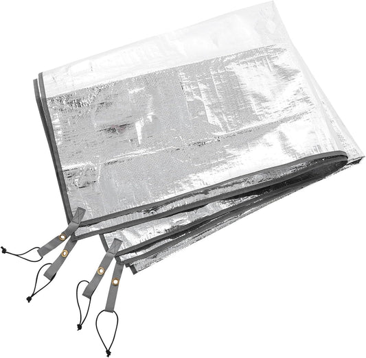 CALLARON Portable Aluminum Foil Camping Mat with Thermal Insulation and Moisture-Proof Ground Sheet, Silver Tent Sleeping Pad for Beach Outings and Picnics, Lightweight and Sturdy Outdoor