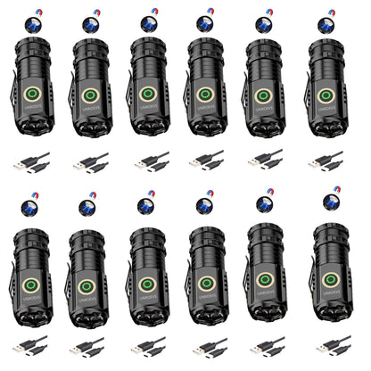 UNROEVS 2 Pack Mini Flashlights,Rechargeable flashlights 2550 Lumens