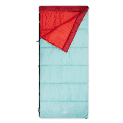 Coleman Flatlands 30/40/50°F Sleeping Bag, Made from 100% Recycled Material, Big & Tall Options, Cool-Weather Sleeping Bag for Camping, Sleepovers, Guests & More