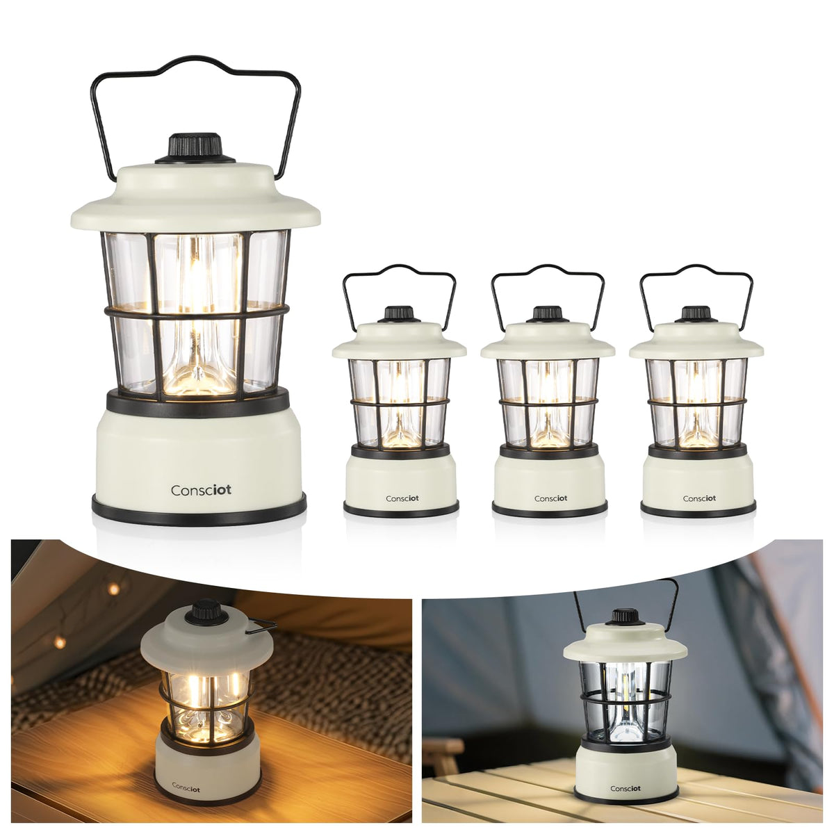 Consciot CL1 Mini Dual Light Sources LED Lantern, Battery Powered Lamp