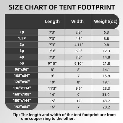 Clostnature Heavy Duty Tent Footprint Floor Saver, Camping Tarp