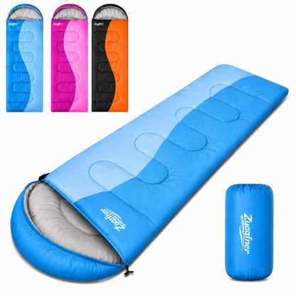 Lightweight Sleeping Bags for Adults, 3-Season Camping Sleeping Bag for Summer & Mild Weather, Waterproof Compact Backpacking Sleeping Bag for Hiking, Travel & Outdoors