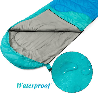 Sleeping Bag - 3 Seasons for Adults Boys Girls Camping Hiking - Warm Cold Weather Lightweight Portable with Compression Bag for Backpacking in Spring, Summer, Fall and Winter