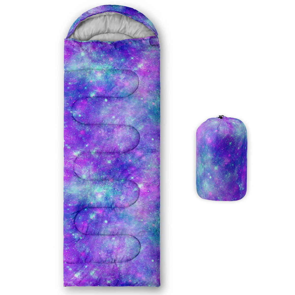 QOOMO Axolotl Cute Camping Sleeping Bags,3 Season Warm & Cool Weather,Lightweight,Waterproof Sleeping Bags for Adults & Kids,Traveling,and Outdoors