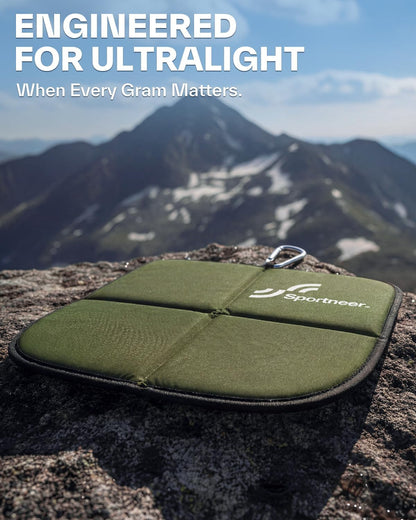 Sportneer Sitting Pad, Lightweight Waterproof Folding Seat Pad for Backpacking, 15.75'' x 15.75'' Portable Camping Seat Mat for Hiking, Picnics & Outdoor Use