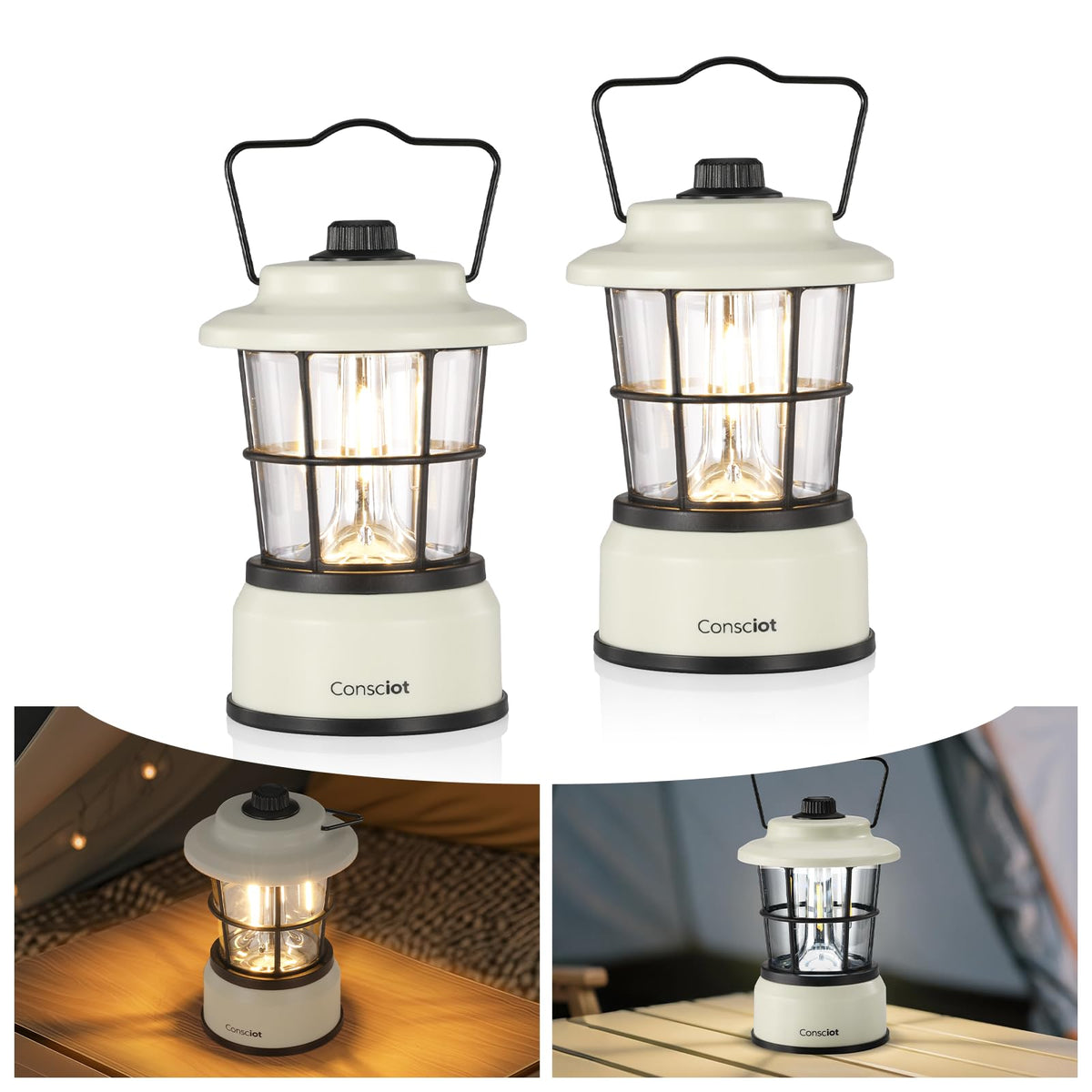 Consciot CL1 Mini Dual Light Sources LED Lantern, Battery Powered Lamp