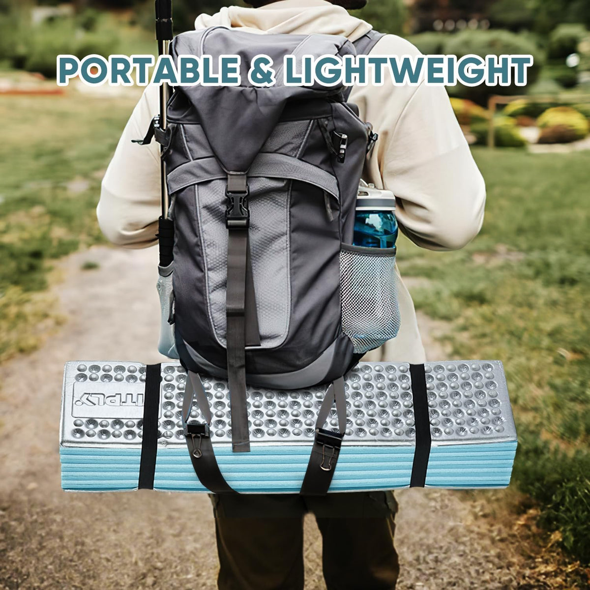 Ultralight Foam Sleeping Pad, Waterproof Closed Cell Foam Pad for Superior Insulation, Folding Sleeping Mat for Compact Storage, Foldable and Portable for Hiking and Camping