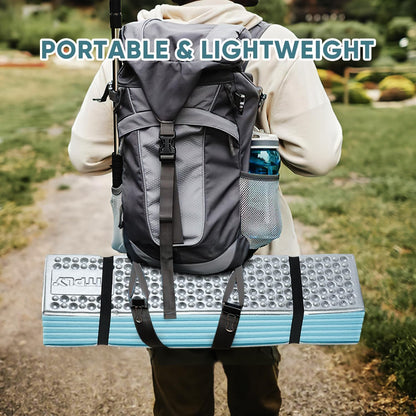 Ultralight Foam Sleeping Pad, Waterproof Closed Cell Foam Pad for Superior Insulation, Folding Sleeping Mat for Compact Storage, Foldable and Portable for Hiking and Camping