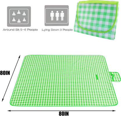 MEETOOT Waterproof Foldable Picnic Mat 80 Inch Outdoor Gear Moisture Proof Pad Portable Beach Lawn Music Festival Durable Seat Pad Suitable for Park Grassy Areas Camping Road Trip