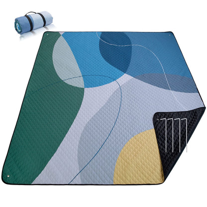 PY SUPER MODE Picnic Blankets Extra Large, Waterproof Foldable Outdoor Beach Blanket Oversized 83x79” Sandproof, 3-Layer Picnic Mat for Camping, Hiking, Travel, Park, Concerts(Orange Boho)