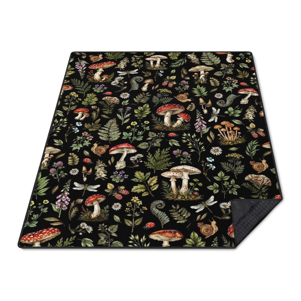 Mushroom Picnic Blankets Waterproof Foldable,60’‘x80'' Portable Dual Layers Outdoor Travel Camping Backpacking Hiking Beach Blanket Mat for Grass Padded Lawn Park Beach,Picnic Accessories