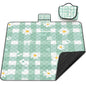Extra Large Picnic Blanket Waterproof,80"x 80"Foldable Machine Washable Beach Blanket,Outdoor Blanket for 6-8 Adults,Suitable for Indoor Crawling,Park Beach,Camping,Hiking,Family Travel(Light Blue)