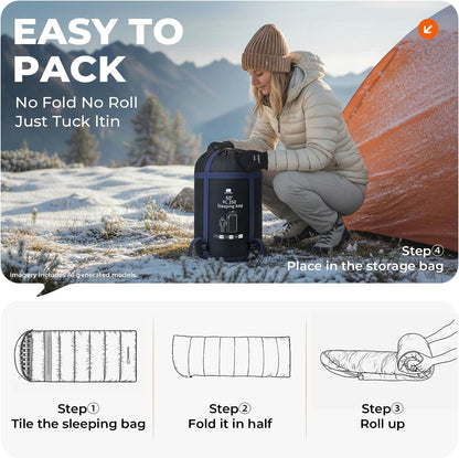 Cotton Flannel XXL Sleeping Bags for Adults Cold Weather