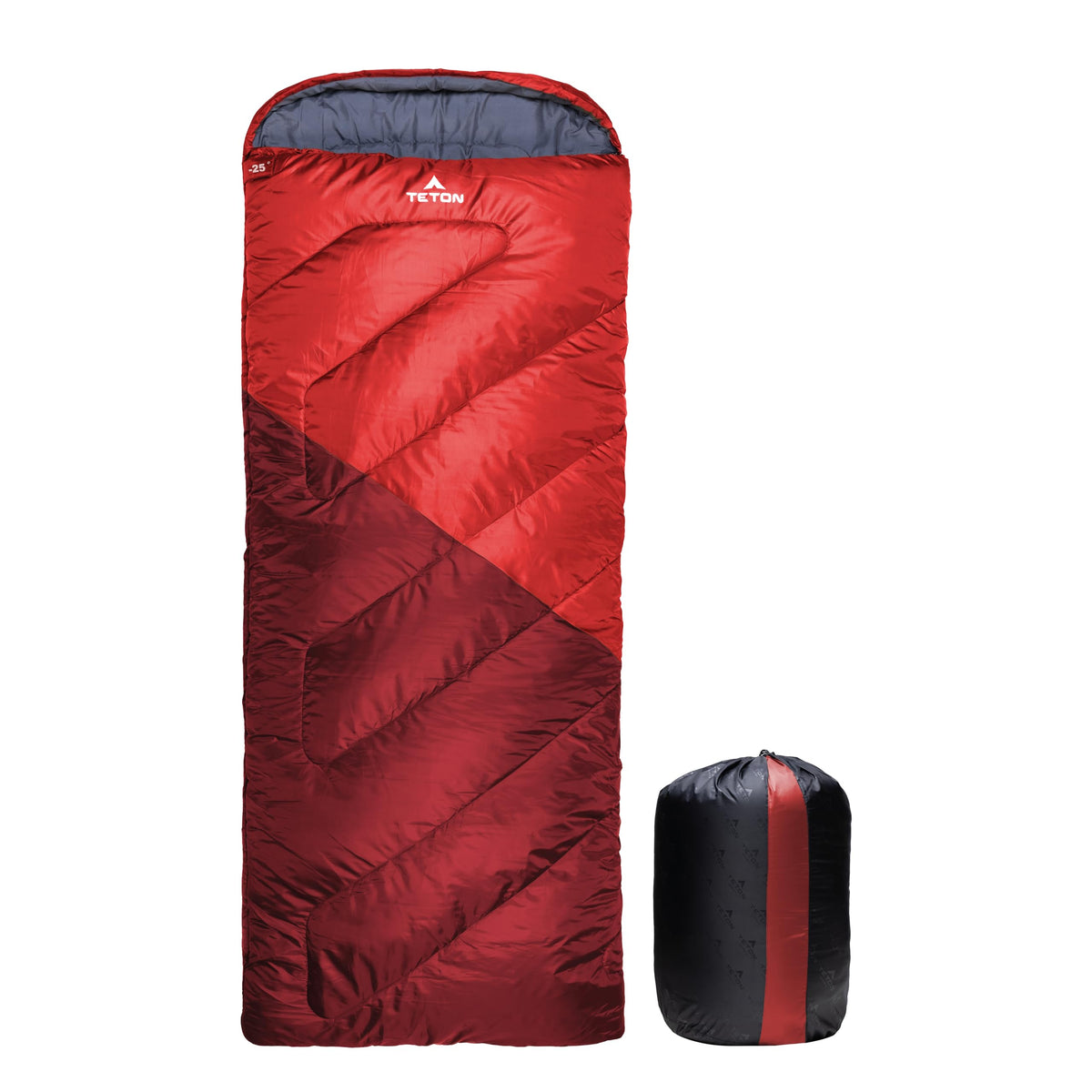 Teton Celsius Regular, 25F, 20F, 0F Degree Sleeping Bags, All Weather Bag for Adults and Kids, Camping Made Easy and Warm, Travel Sack Included