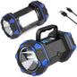 Led Camping Lantern Rechargeable, Camping Flashlight 1500LM, 8 Light Modes, Camping Lights 4800 Capacity, Portable Bright Flash Light for Emergencies, Power Outages, Hurricane, Hiking (Blue 1PACK).