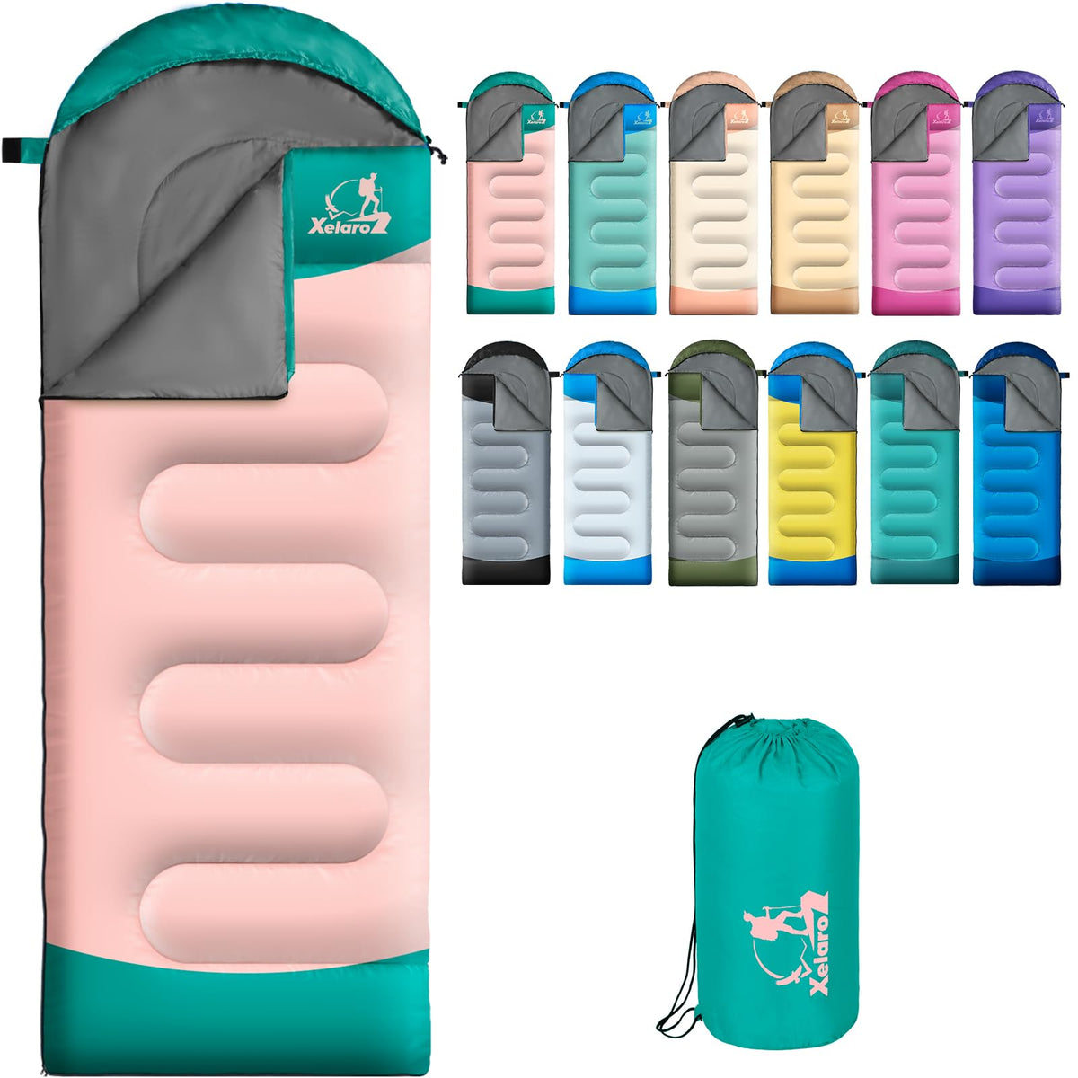 Sleeping Bags for Adults Kids - 3 Season Cold&Warm Weather Waterproof Camping Sleeping Bag - Lightweight Sleeping Bags for Camping Hiking Outdoor Travel