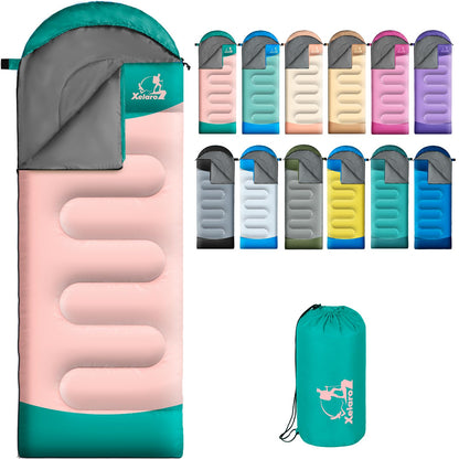 Sleeping Bags for Adults Kids - 3 Season Cold&Warm Weather Waterproof Camping Sleeping Bag - Lightweight Sleeping Bags for Camping Hiking Outdoor Travel