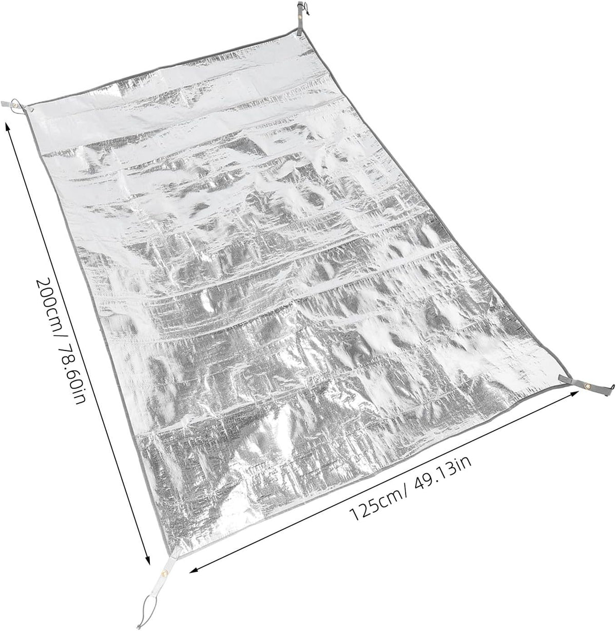CALLARON Portable Aluminum Foil Camping Mat with Thermal Insulation and Moisture-Proof Ground Sheet, Silver Tent Sleeping Pad for Beach Outings and Picnics, Lightweight and Sturdy Outdoor