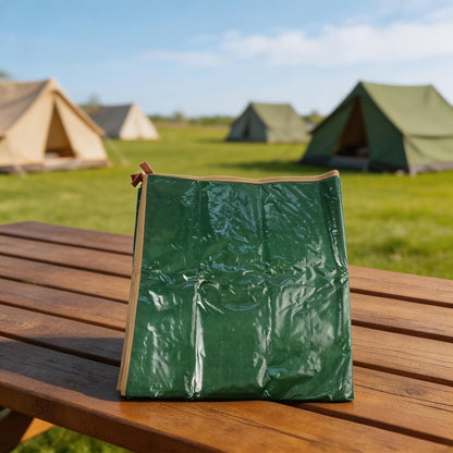 Outdoor Camping Tent Tarp, PE Waterproof Ground Sheet with IPX7 Moisture Proof, Foldable Picnic Mat for Hiking Beach Car Cover, Green(2.4 * 2.4m)