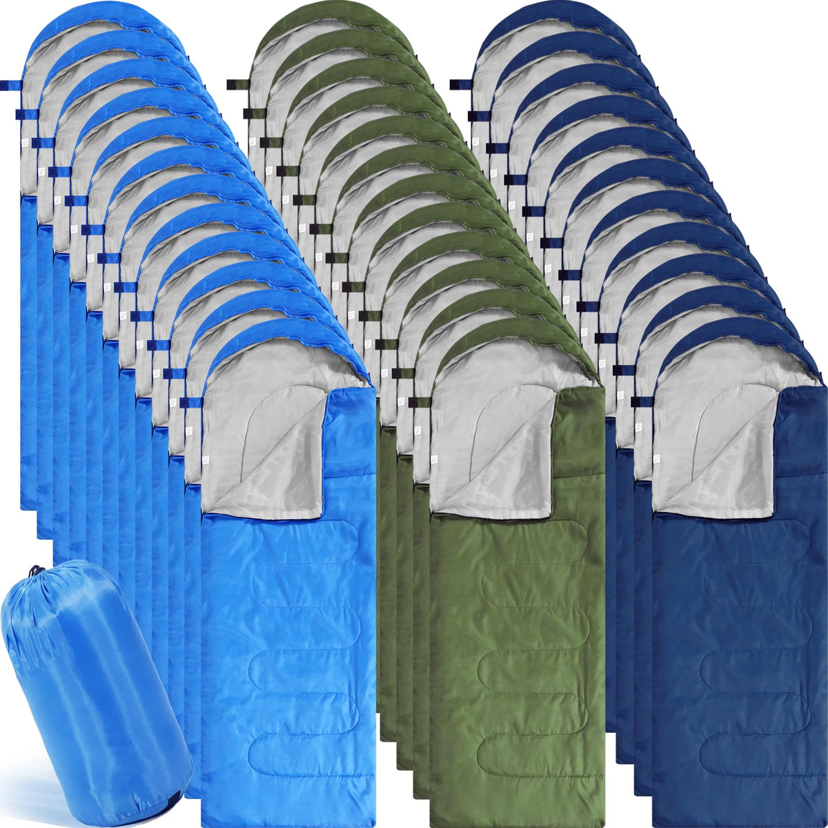 Junkin 12/36 Pcs Camping Sleeping Bags for Adult